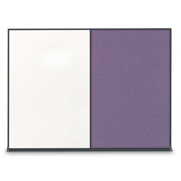 Double Door Radius Plus Corkboard, 48"X, UV8003PLUS-BRONZE-DBURGU